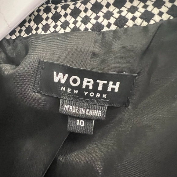 Ceinture Bi-cuir Worth New York - Noir, Taille 85, Largeur 7,5 Cm, Neuf Sans étiquette